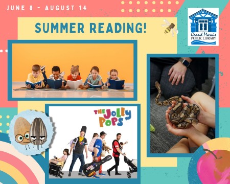 collage with children reading